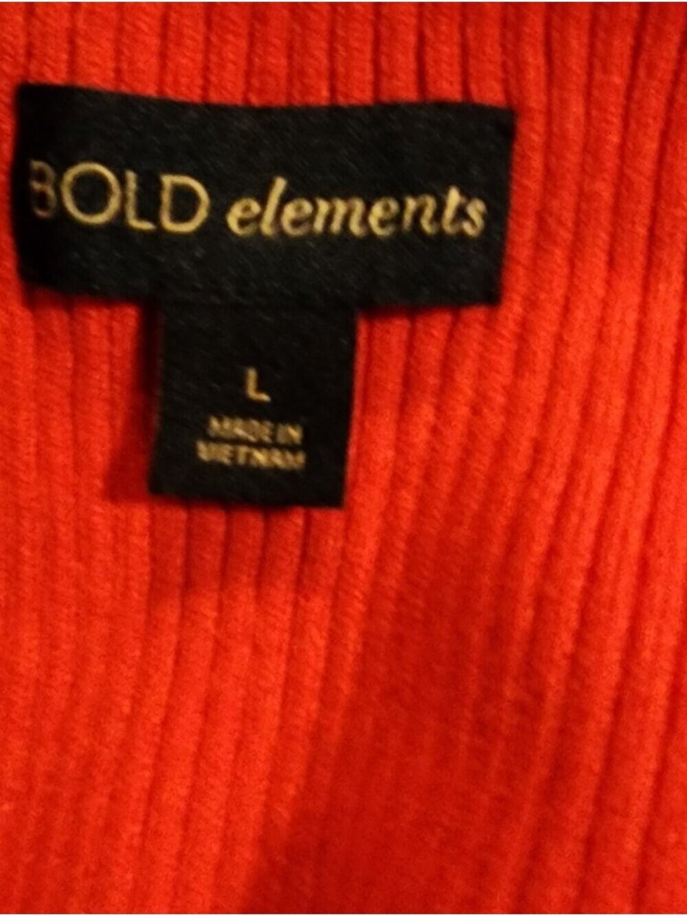 BOLD elements Ribbed Knit Top in Red - Picture 2 of 6